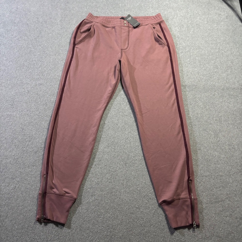 NWT Abercrombie & Fitch Joggers Women's Medium Mauve Sporty Zip Ankle Sweatpants